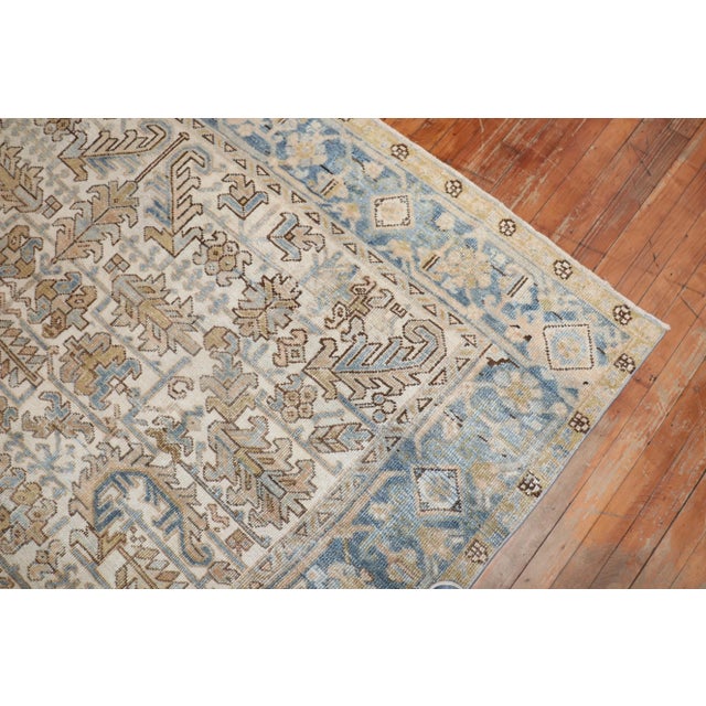 Early 20th Century Antique Persian Heriz Rug, 7'7'' X 9' For Sale In New York - Image 6 of 8