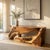 Organic modern solid acacia wood console table. Beautiful free form shape with flat level top making it a functional art...