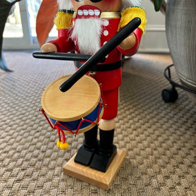 1980s German Steinbach 'Drummer Boy' Handcrafted Nutcracker For Sale - Image 6 of 9