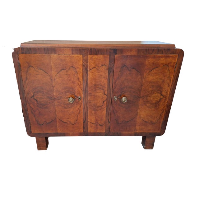 1930s Art Deco Sideboards in Briar Wood, 1930s, Set of 2 For Sale - Image 5 of 13