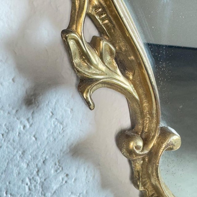 Louis XVI Style Florentine Brass Mirrors, 1890, Set of 2 For Sale - Image 10 of 15