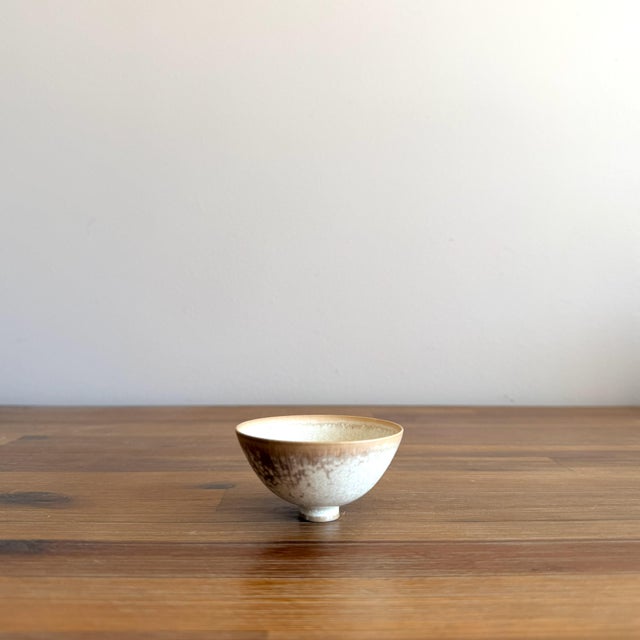 Vintage miniature ceramic bowl designed by Gunnar Nylund for Rörstrand, Sweden, dating approximately to the 1950s. The...