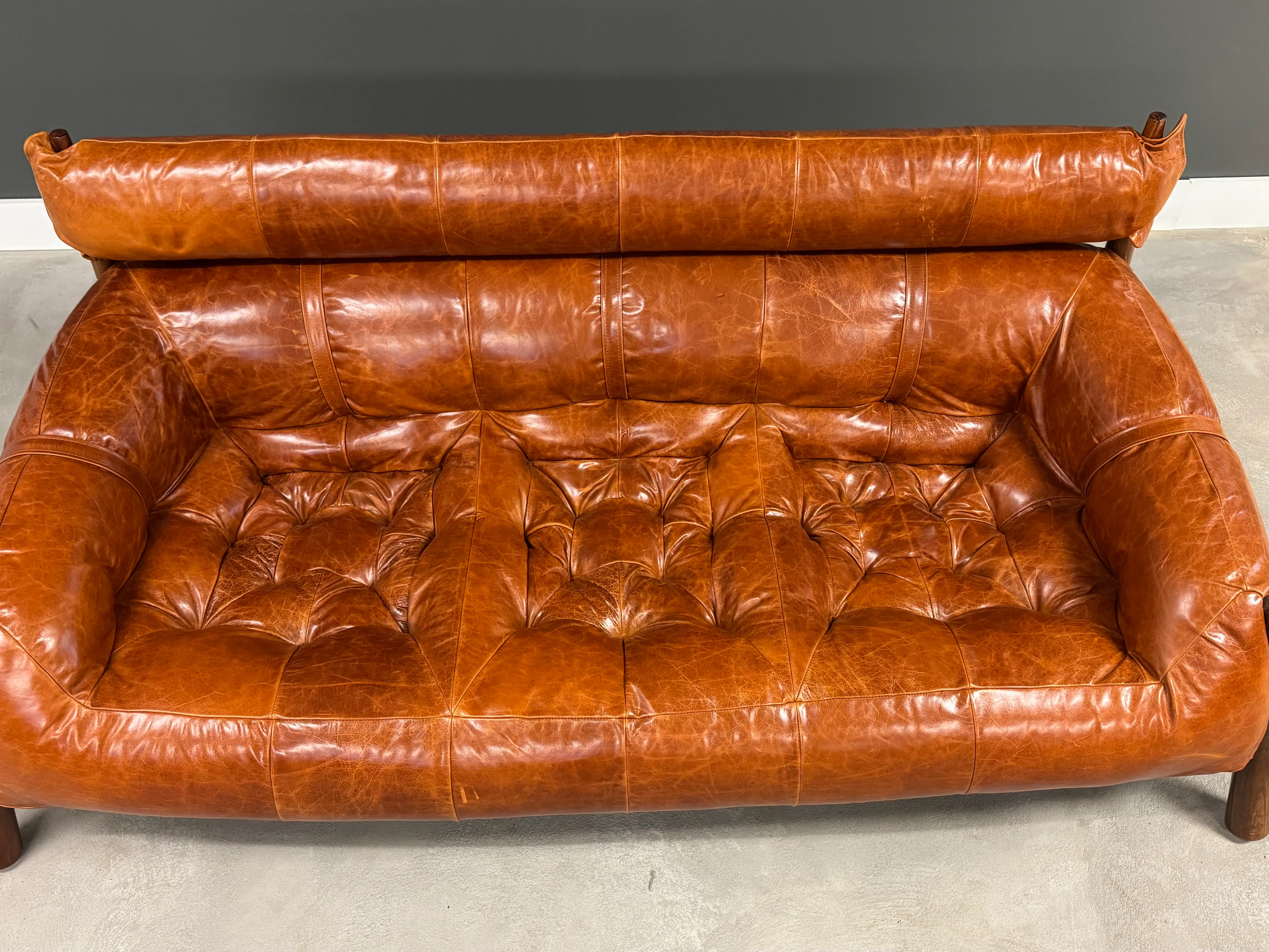 Percival Lafer Leather Mp-81 Brazilian Sofa | Chairish