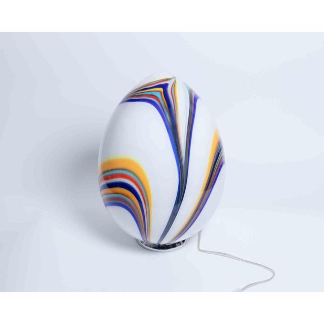 Murano Glass Egg Lamp by Simoeng, Italy, 2000s For Sale - Image 6 of 7