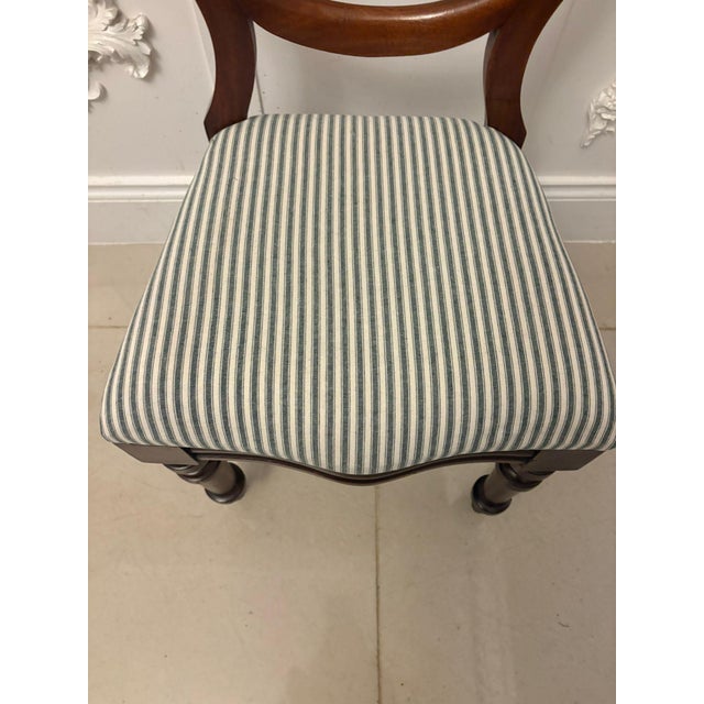 Late 19th Century Antique Victorian Mahogany Balloon-Back Dining Chairs, 1880, Set of 4 For Sale - Image 5 of 10