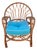 Vintage Boho Rattan Lounge Chair For Sale