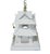 Traditional Vintage White and Blue Double Tower Small House Mini Chandelier With Railing, Bell. For Sale - Image 3 of 10