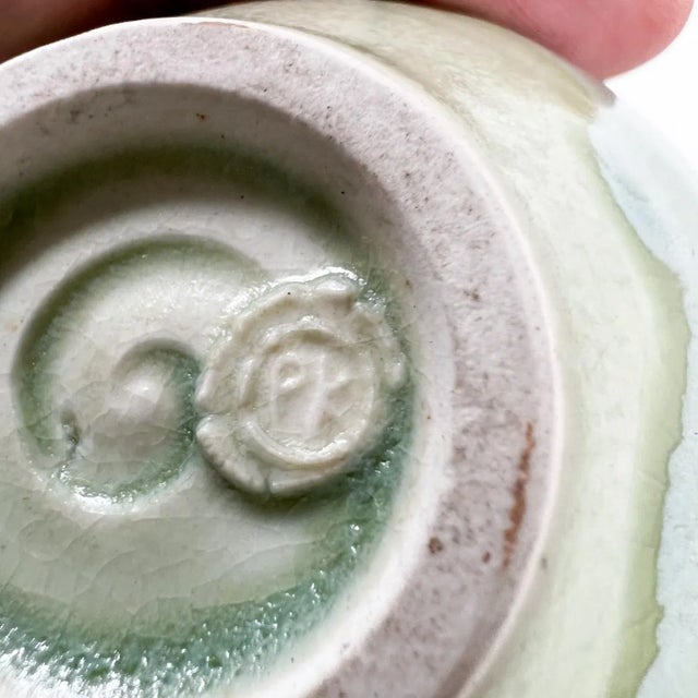 Ceramic 1970s Luscious Art Pottery Green Weed Pot Vase For Sale - Image 7 of 9