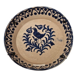 Mid 19th Century Spanish Ceramic Fajalauza Bowl From Granada For Sale