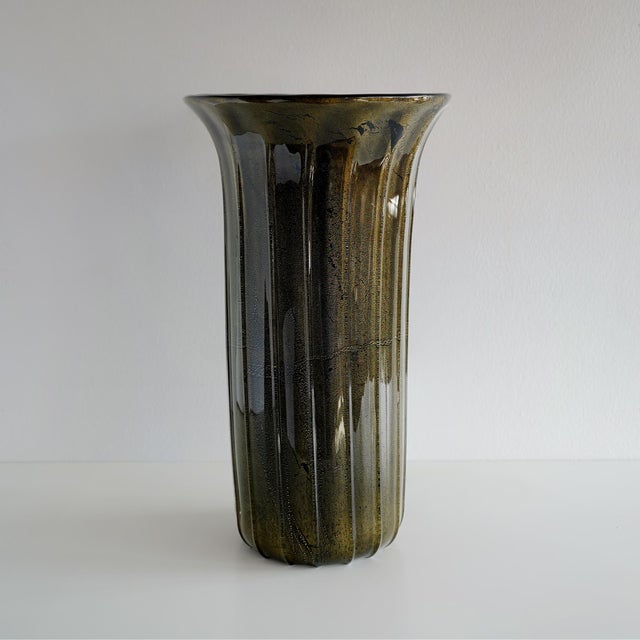 Seguso Late 20th Century Seguso Vetri d'Arte Murano Glass Vase For Sale - Image 4 of 10