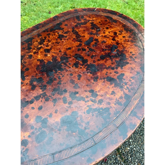 Animal Skin 1980s Unique Mid-Century Modern Coffee Table - Sculptural Design With Leather Finish on the Top 69" For Sale - Image 7 of 12