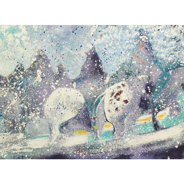 Earl Biss "Storm on Thunder Mountain" Serigraph on Paper Hand Signed For Sale - Image 4 of 7