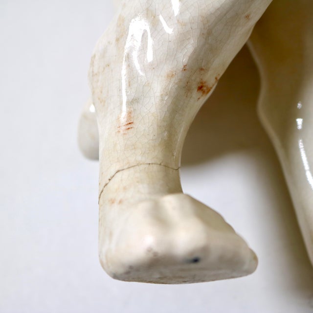 Large 19th-Century English Staffordshire Standing Collie Dogs With Glass Eyes - A Pair For Sale - Image 12 of 14
