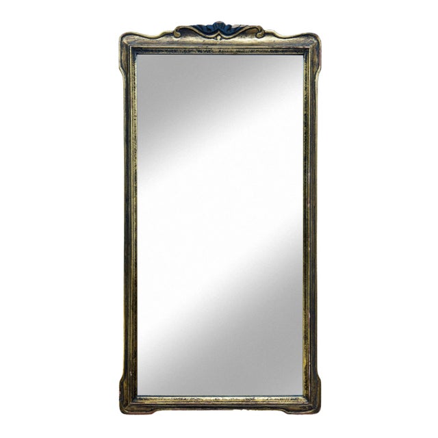 1940s Small 1940s Gold Framed Wall Mirror For Sale - Image 5 of 7