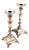 Silver Candlesticks with Turned Stems, Set of 2 For Sale