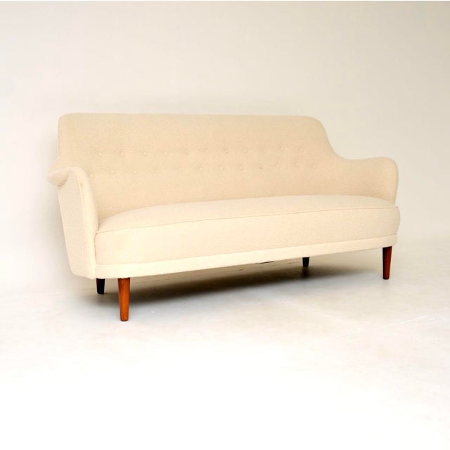 Vintage Swedish Samsas Sofa attributed to Carl Malmsten, 1960s For Sale - Image 11 of 11