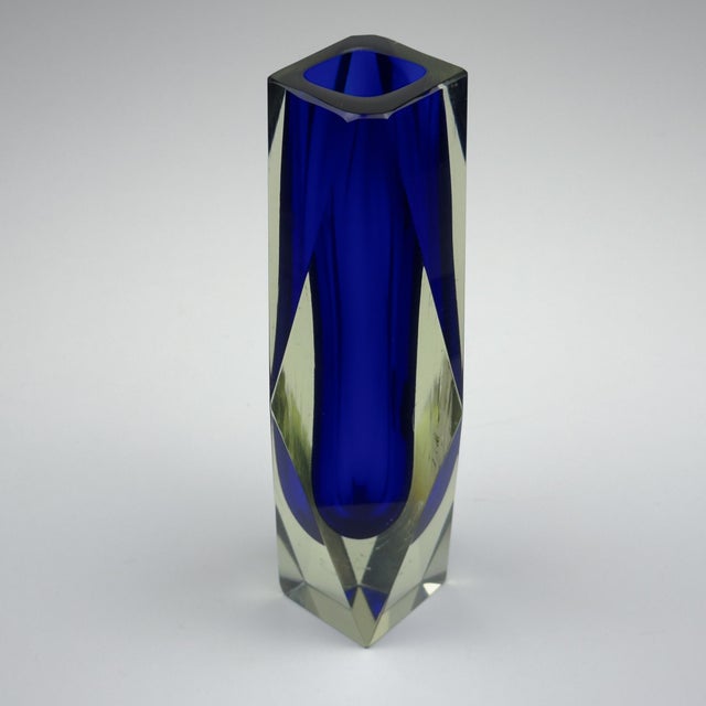 Vintage Sommerso Blue Murano Vase, Italy, 1970s For Sale - Image 4 of 18
