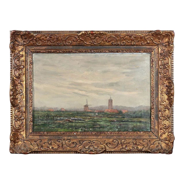 19th Century Oil Painting by Jan Van Rhynnen For Sale