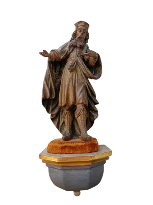 Carved Wood Figure of St. Joachim
