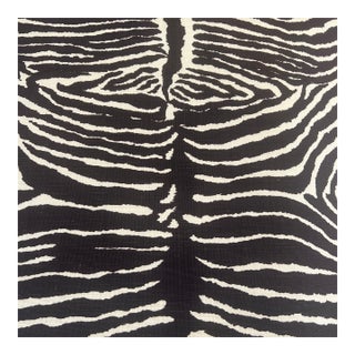 Brunschwig & Fils Le Zebre Linen Fabric in Dark Brown- 2 Yards For Sale
