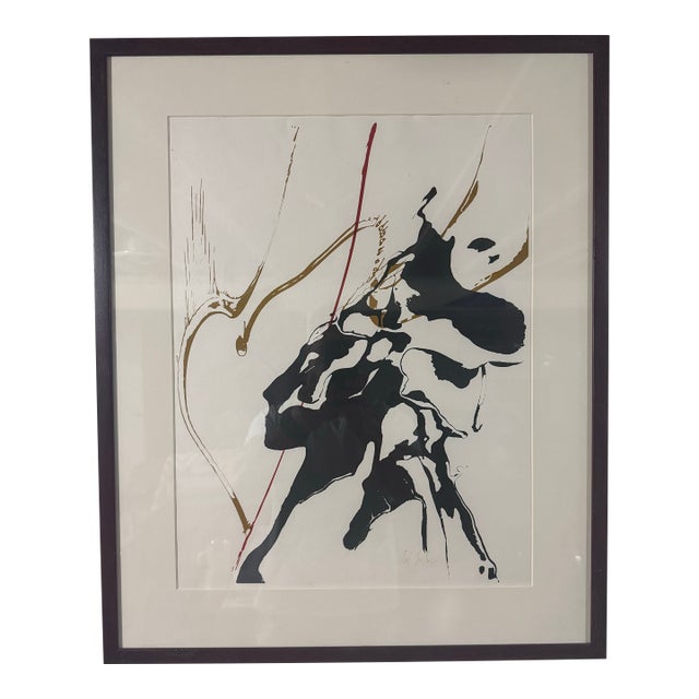 Paul Jenkins Abstract Lithograph,Signed & Numbered, 1960s, Custom Framed With Uv Glass For Sale