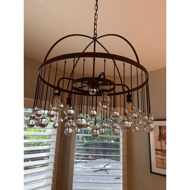Mediterranean Arhaus Aubrey Round Chandelier For Sale - Image 3 of 8