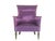 1950s Mid-Century Italian Modern Wood & Purple Fabric Armchairs in the style of Cesare Lacca, 1950s, Set of 2 For Sale - Image 5 of 10