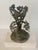 Early 20th Century Vintage Art Nouveau Style Grapevine Cast Metal Sculptural Jardinere 8” Tall X 5” Diameter For Sale - Image 5 of 11