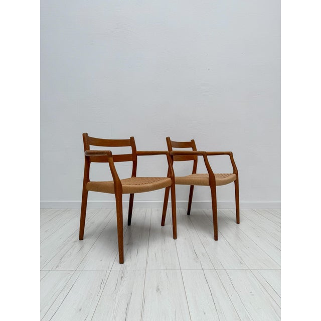 Vintage Danish Teak Dining Armchairs Model 67 by Niels Otto Møller from J.L. Møllers, 1960s For Sale - Image 12 of 12