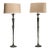 Giacometti Form Table Lamps in Bronze Finish by Porta Romana - Pair For Sale