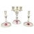 Ceramic Chinese Bouquet Raspberry Porcelain Candleholders from Herend Hungary, Set of 4 For Sale - Image 7 of 7