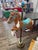 Hand Painted Antique Carousel Horse With Brass Torchiere Stand For Sale - Image 13 of 16