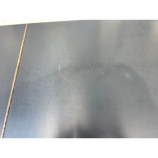 1960s Vintage Thomasville Lion’s Head Walnut Hardwood Credenza / Buffet / Serving / Server Table With Flip Top on Wheels For Sale - Image 14 of 17