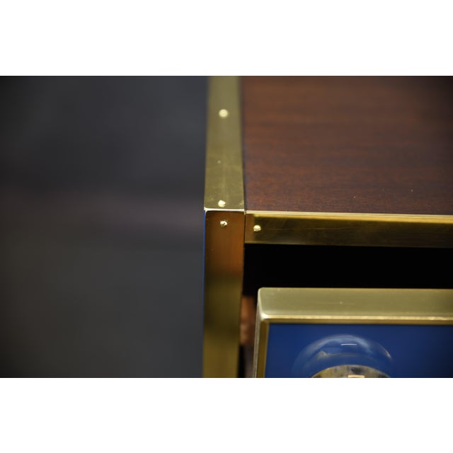 Blue Sideboard with 28 Murano Jewel and Brass from Justfurnituress SRL For Sale - Image 11 of 13