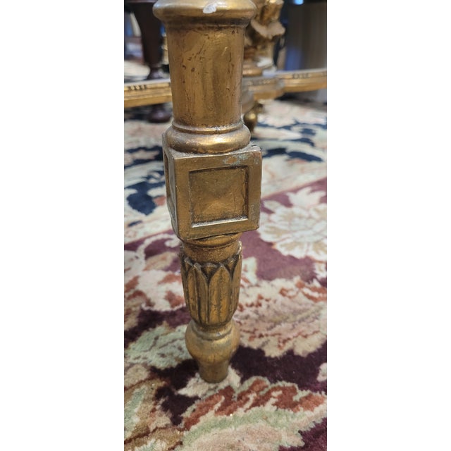 Early 20th Century Early 20th Century Beautiful Gilt Wood and Marble French Table For Sale - Image 5 of 13