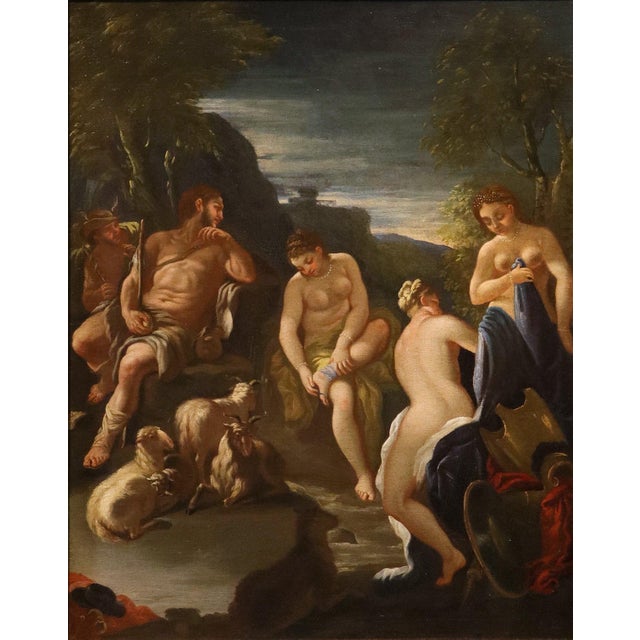 Nicola Malinconico, Nude, The Judgement of Paris, 18th Century, Oil Painting on Canvas, Framed For Sale - Image 4 of 14