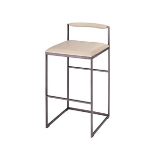 Bradbury Bar Stool, Cream Leather For Sale