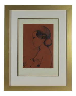Beniamino Bufano, Balinese Mother and Child, 1970