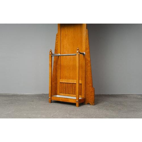 Art Nouveau Oak Wardrobe For Sale - Image 11 of 17