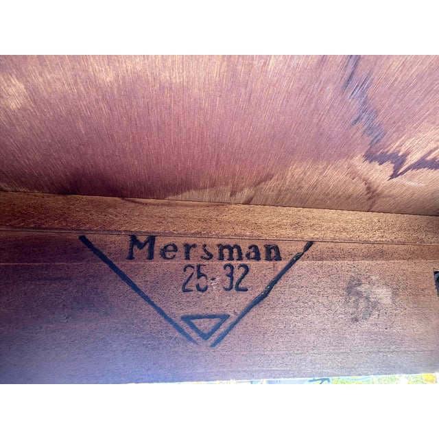 Brown Mid-Century Mersman Mahogany End Table With Fluted Corner Blocks For Sale - Image 8 of 9