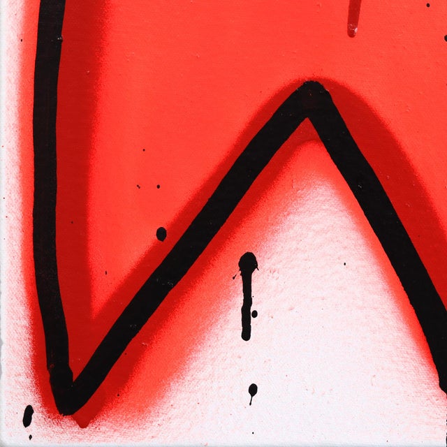 2020s Red Googles - Original Colorful Abstract Mixed Media Painting on Canvas by Amber Goldhammer For Sale - Image 5 of 9