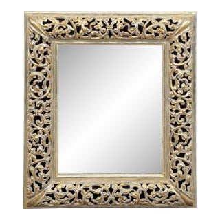Panache for Michael Taylor White Gold Regency Giltwood Mirror For Sale