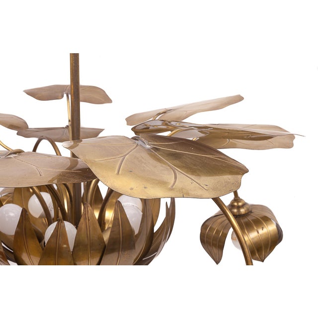 Maison Jansen Water Lily Chandelier from Maison Jansen, 1970s For Sale - Image 4 of 12