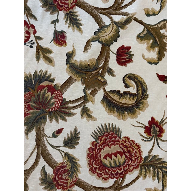 Schumacher Fabric 2639312 | Jacobean Printed Crewel, Burnish Sage - Schumacher Fabric 3 1/4 yards BRAND Schumacher PATTERN...