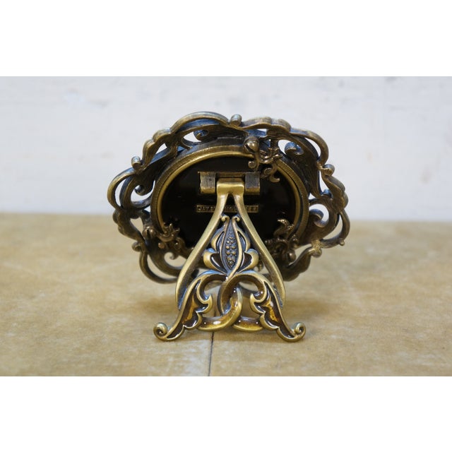 Late 20th Century Jay Strongwater Carmela Round Paisley Swarovski Crystal Picture Photo Frame For Sale - Image 10 of 12