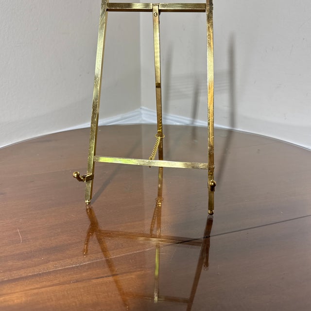 1970s 1970s Mid-Century Modern Miniature Brass Easel For Sale - Image 5 of 7