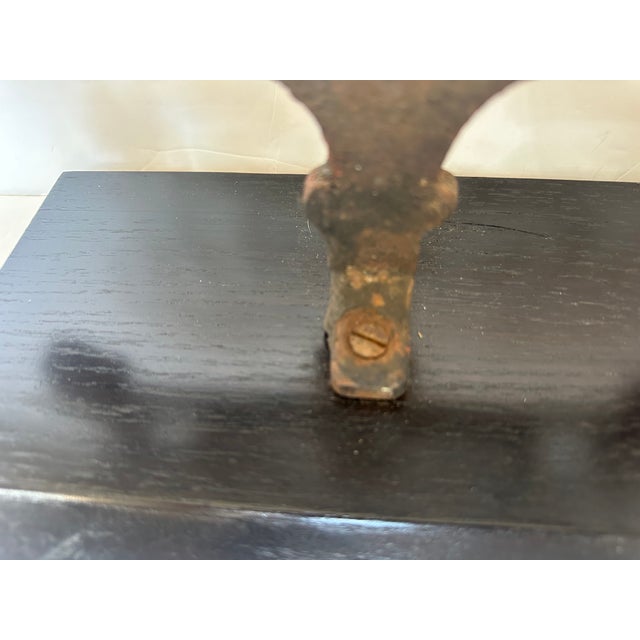 Brown One of a Kind Found Object Iron Fragment Sculpture For Sale - Image 8 of 8
