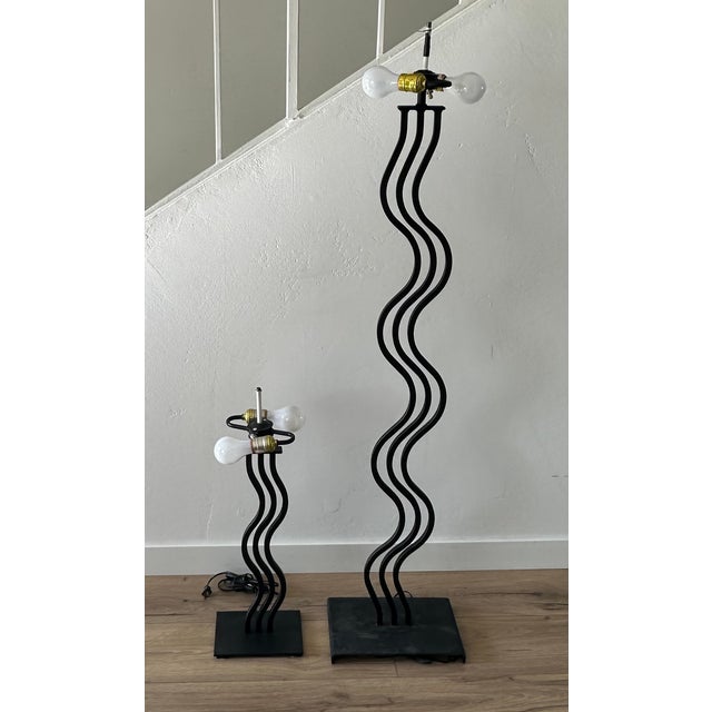 Metal Postmodern Wave Lamp by Alsy For Sale - Image 7 of 7