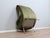 Metal Italian Green Velvet Armchair in the style of Zanuso, 1950s For Sale - Image 7 of 11