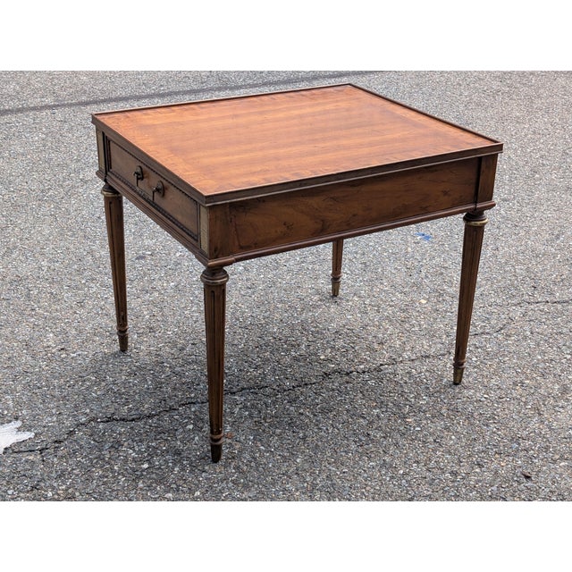 Wood Vintage Heritage Single Drawer End Table For Sale - Image 7 of 11